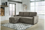 Kerle Charcoal 2-Piece LAF Chaise Sleeper Sectional