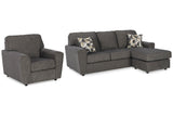 Cascilla Slate Sofa Chaise and Chair