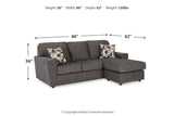 Cascilla Slate Sofa Chaise and Loveseat