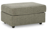 Cascilla Pewter Sofa Chaise and Ottoman