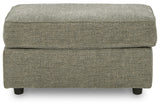 Cascilla Pewter Sofa Chaise and Ottoman