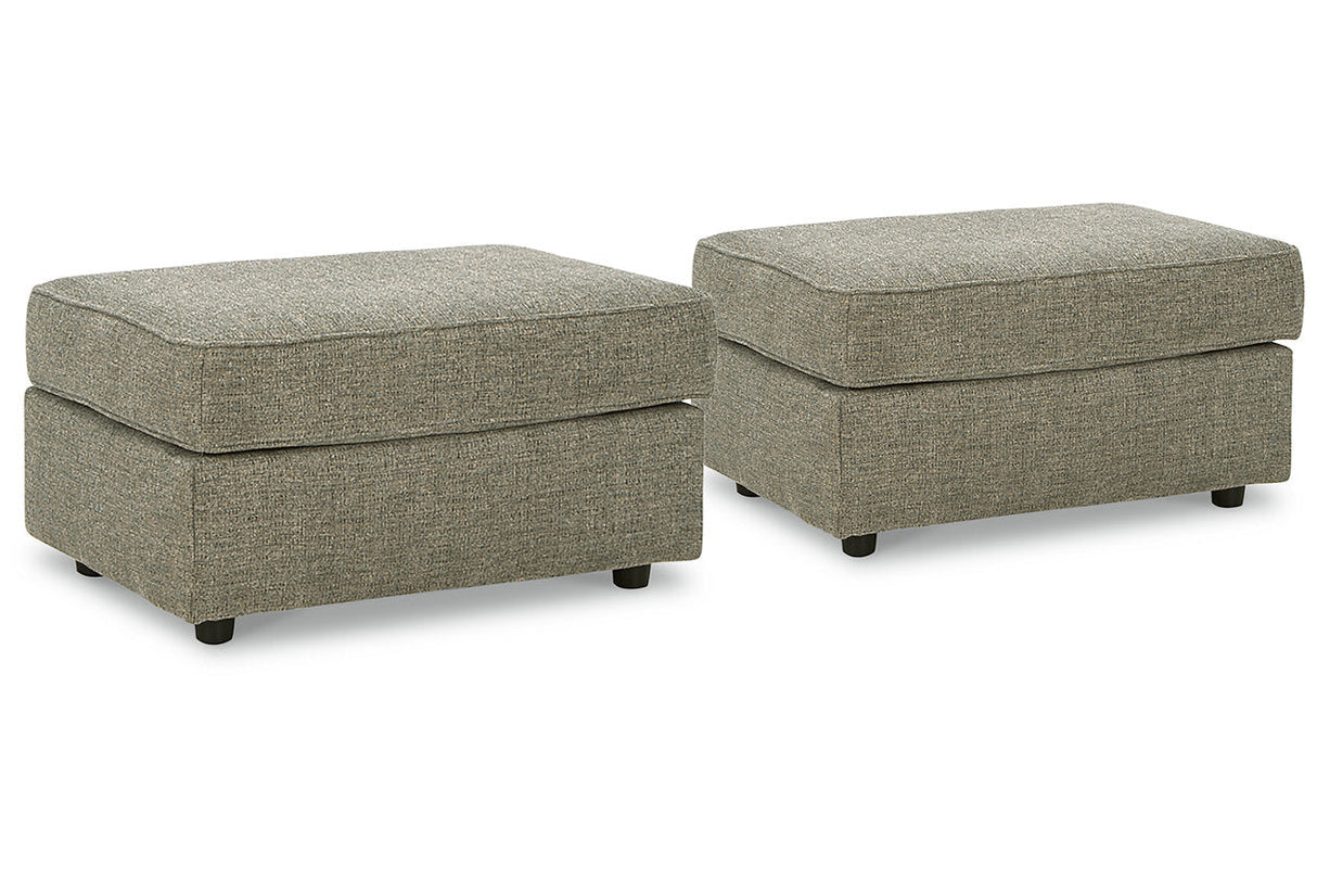 Cascilla Pewter Set of 2 Ottomans