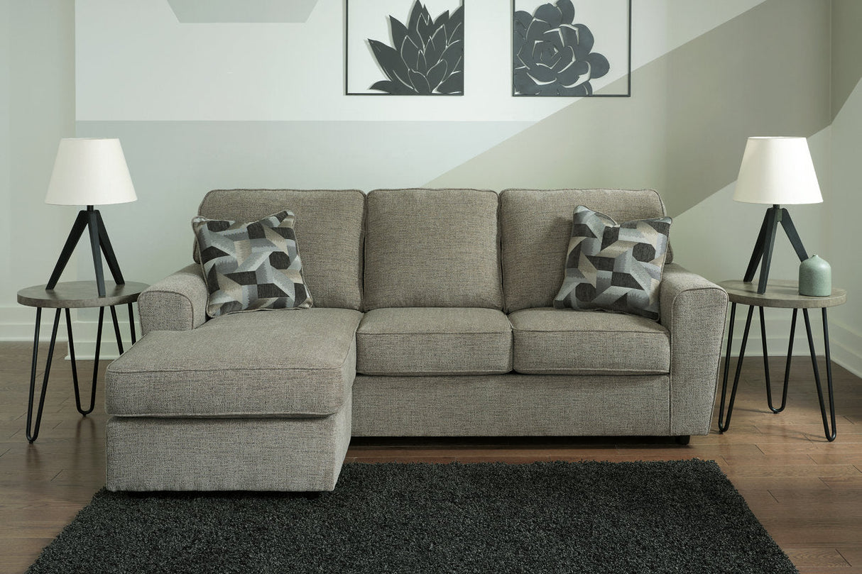 Cascilla Pewter Sofa Chaise and Loveseat