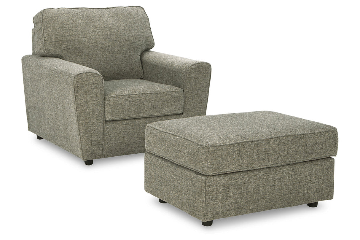 Cascilla Pewter Chair and Ottoman