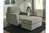 Cascilla Pewter Chair and Ottoman