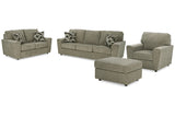 Cascilla Pewter Sofa, Loveseat, Chair and Ottoman