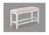 Wendy White Counter Height Dining Bench