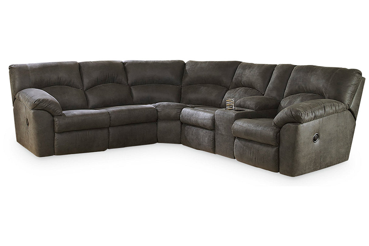 Tambo Pewter 2-Piece Sectional with Recliner