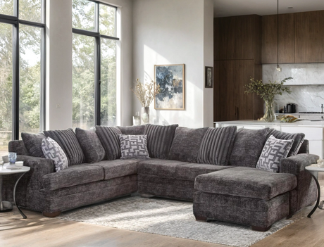 Galactic Charcoal Right Arm Facing (RAF) Sectional by Happy Homes at Eve Furniture