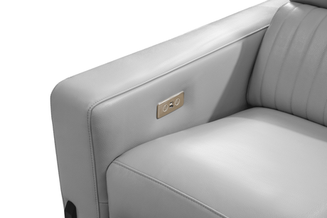 2787 Sectional with Recliners – Light Grey by ESF Furniture at Eve Furniture