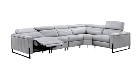 2787 Sectional with Recliners – Light Grey by ESF Furniture at Eve Furniture