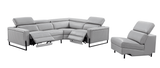 2787 Sectional with Recliners – Light Grey by ESF Furniture at Eve Furniture