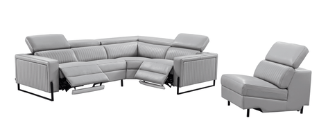 2787 Sectional with Recliners – Light Grey by ESF Furniture at Eve Furniture