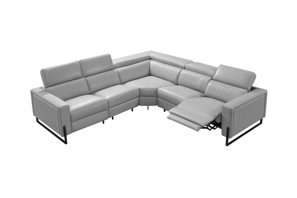 2787 Sectional with Recliners – Light Grey by ESF Furniture at Eve Furniture