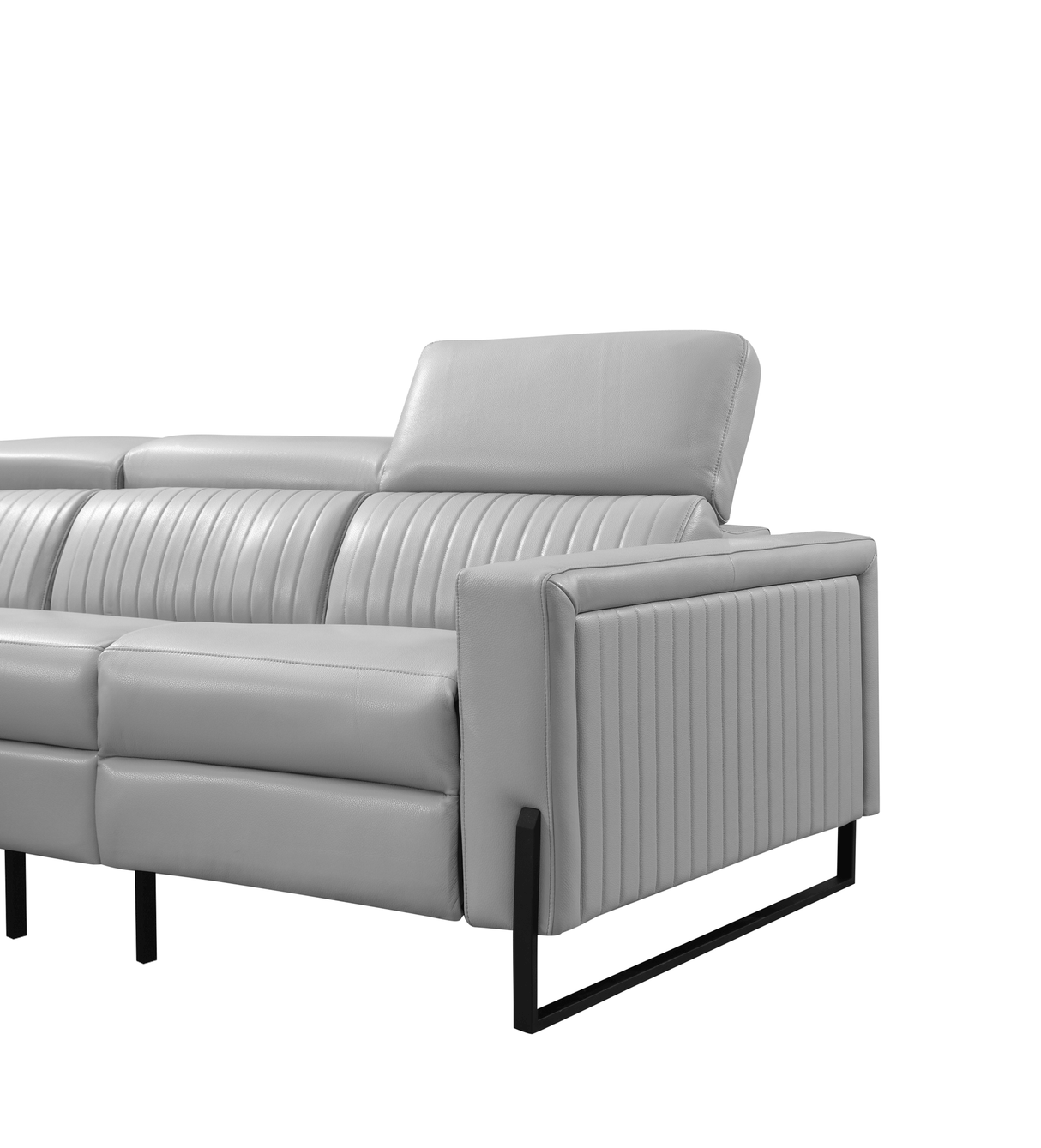 2787 Sectional with Recliners – Light Grey by ESF Furniture at Eve Furniture
