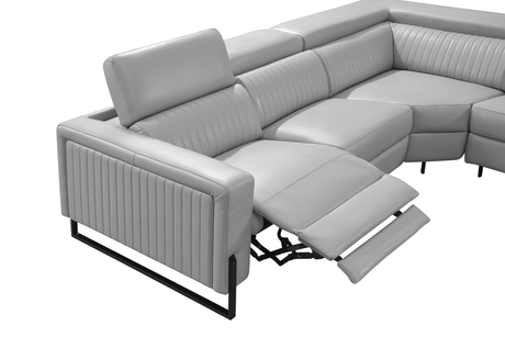 2787 Sectional with Recliners – Light Grey by ESF Furniture at Eve Furniture