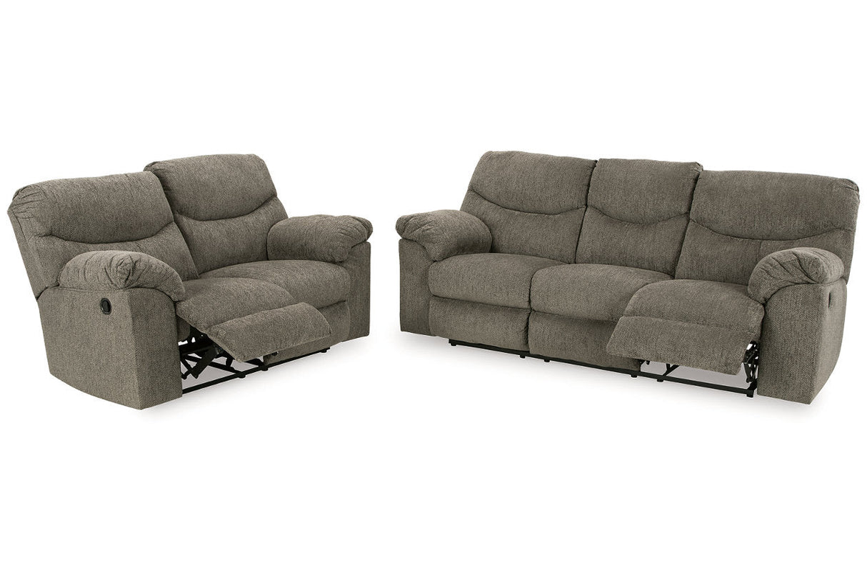 Alphons Putty Reclining Sofa and Loveseat