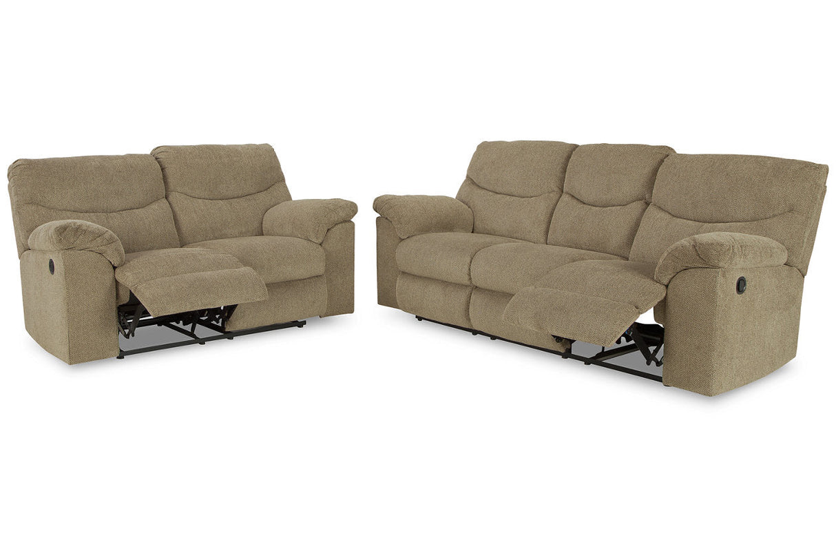 Alphons Briar Reclining Sofa and Loveseat