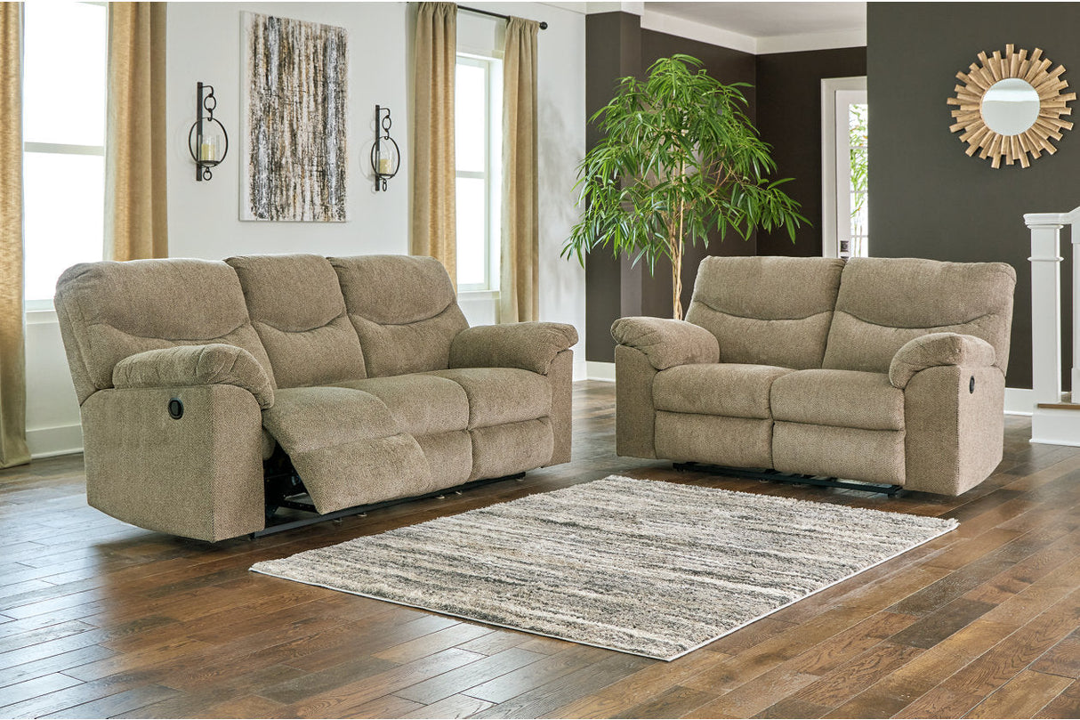 Alphons Briar Reclining Sofa and Loveseat