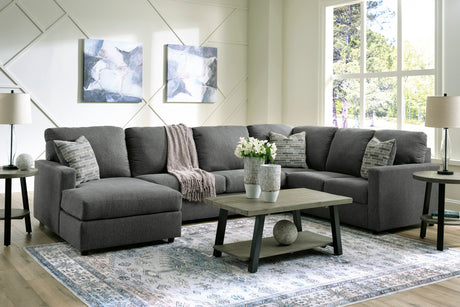 Edenfield Charcoal 3-Piece LAF Chaise Sectional