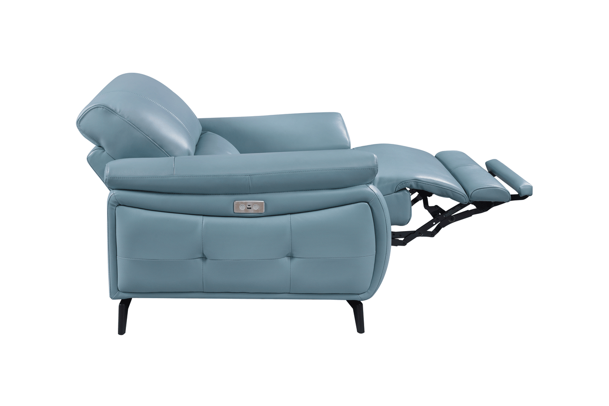 2934 Blue Chair w/ electric recliner by ESF Furniture at Eve Furniture