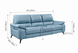 2934 Blue Chair w/ electric recliner by ESF Furniture at Eve Furniture