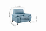 2934 Blue Chair w/ electric recliner by ESF Furniture at Eve Furniture