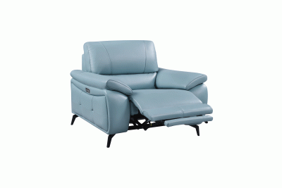 2934 Blue Chair w/ electric recliner by ESF Furniture at Eve Furniture