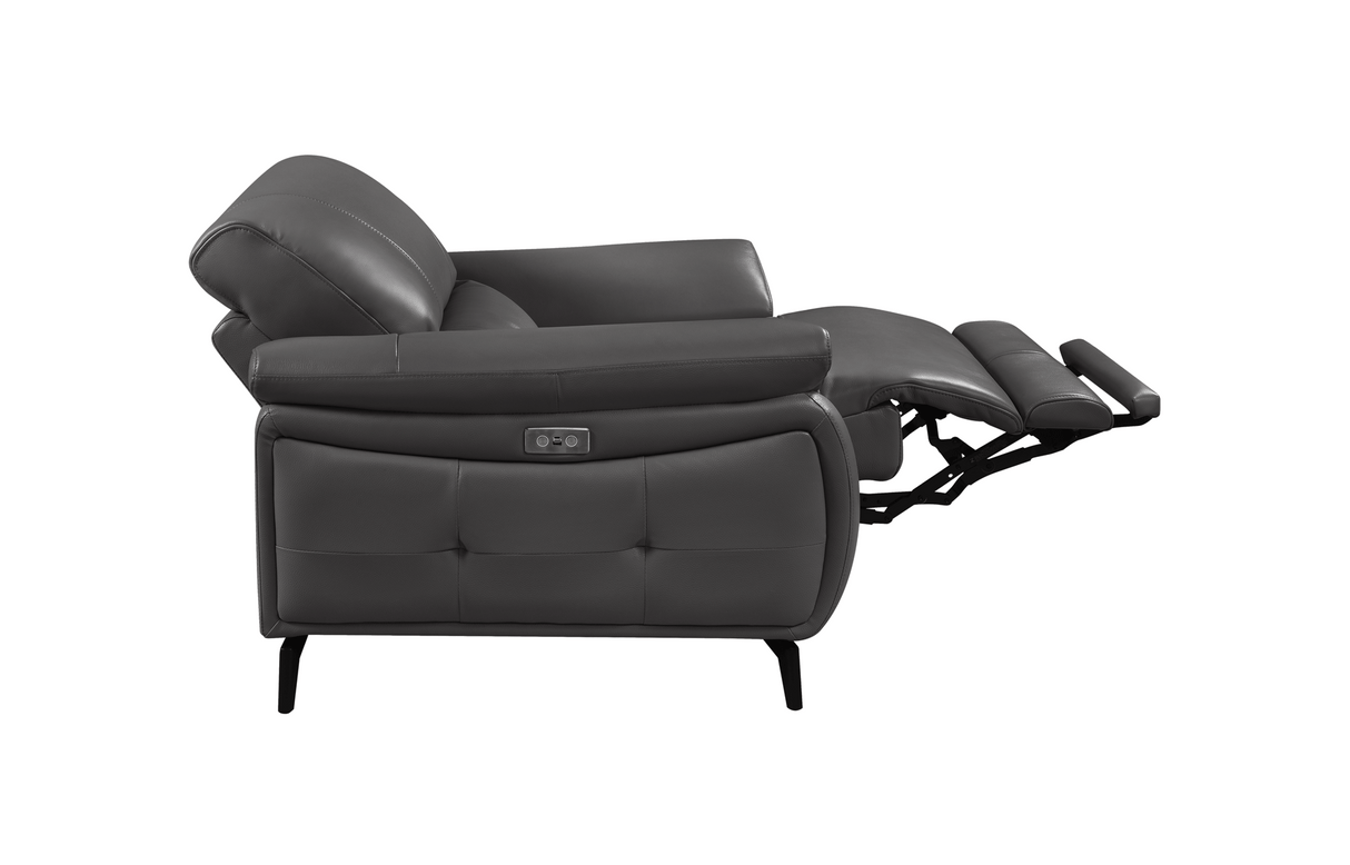 2934 Dark Grey Chair w/ electric recliners by ESF Furniture at Eve Furniture