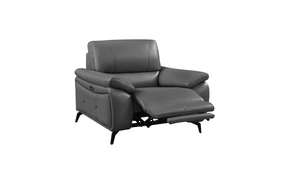 2934 Dark Grey Chair w/ electric recliners by ESF Furniture at Eve Furniture