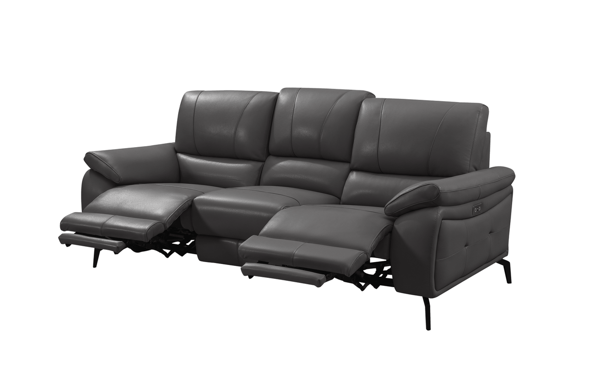 2934 Dark Grey w/ electric recliners by ESF Furniture at Eve Furniture