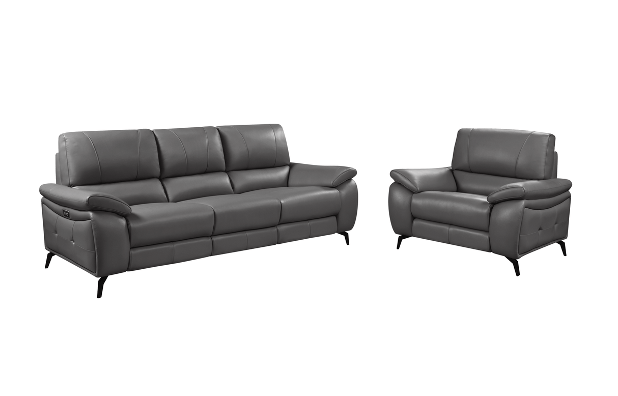 2934 Dark Grey w/ electric recliners by ESF Furniture at Eve Furniture