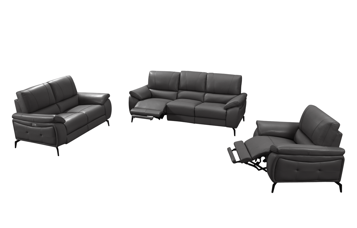 2934 Dark Grey w/ electric recliners by ESF Furniture at Eve Furniture