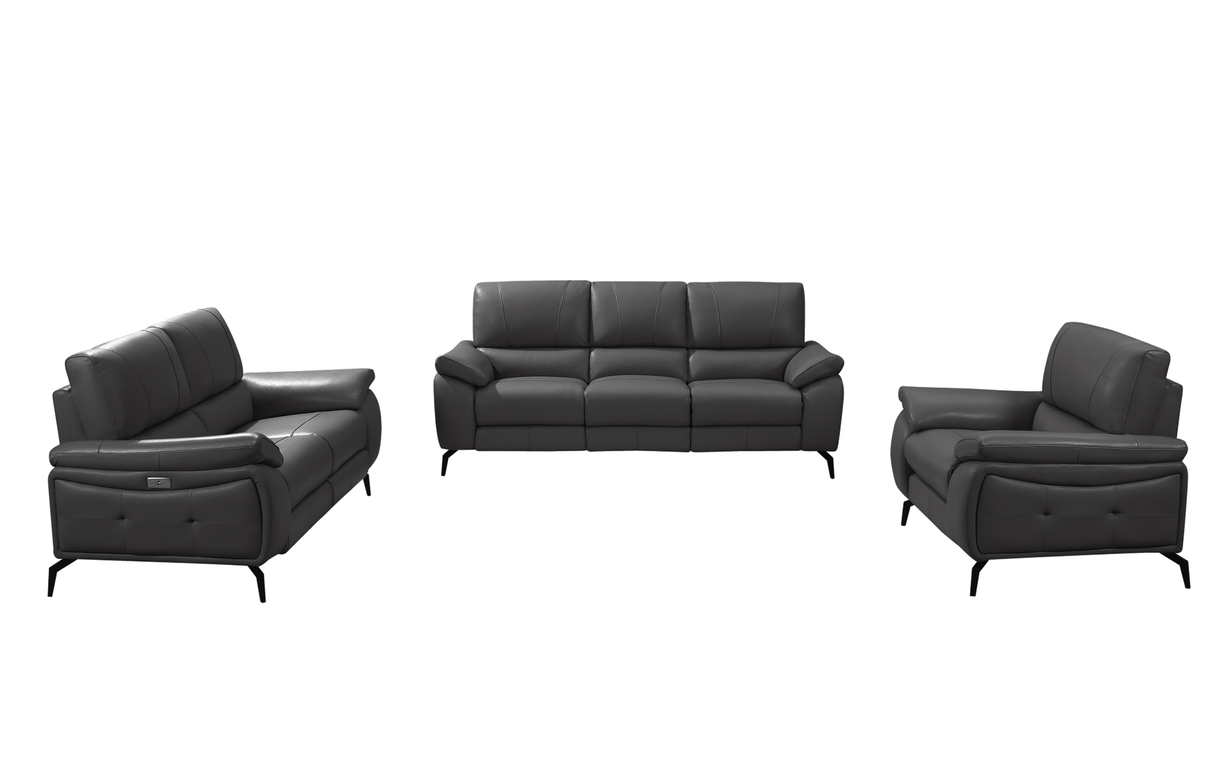 2934 Dark Grey w/ electric recliners by ESF Furniture at Eve Furniture