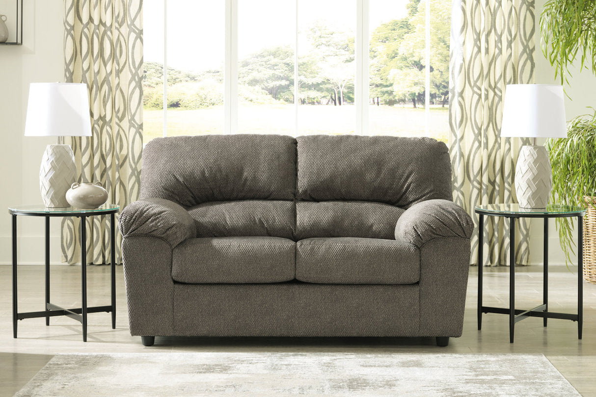 Norlou Flannel Sofa, Loveseat and Recliner