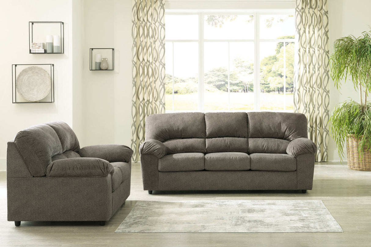 Norlou Flannel Sofa and Loveseat