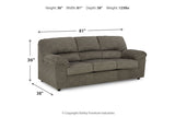 Norlou Flannel Sofa, Loveseat and Recliner