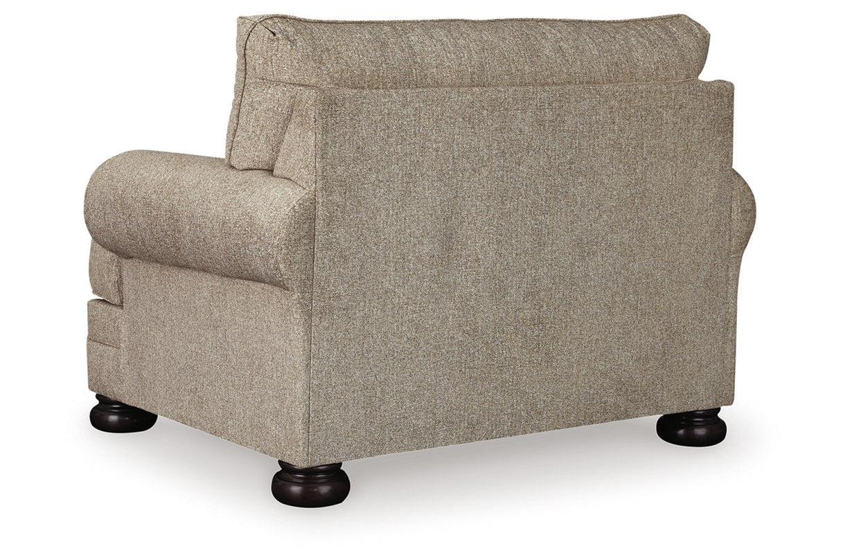 Kananwood Oatmeal Loveseat with Oversized Chair and Ottoman