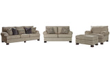 Kananwood Oatmeal Sofa, Loveseat, Oversized Chair and Ottoman