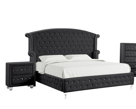 B2029 Olivia (Black) Queen Bed