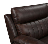 S7572 Fresno Leather Brown 6pcs power Sectional