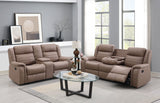 Max Tan 3-Piece Reclining Living Room Set