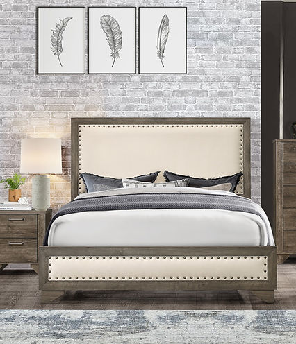 B8100 Sahara Beige/Brown Queen Bed