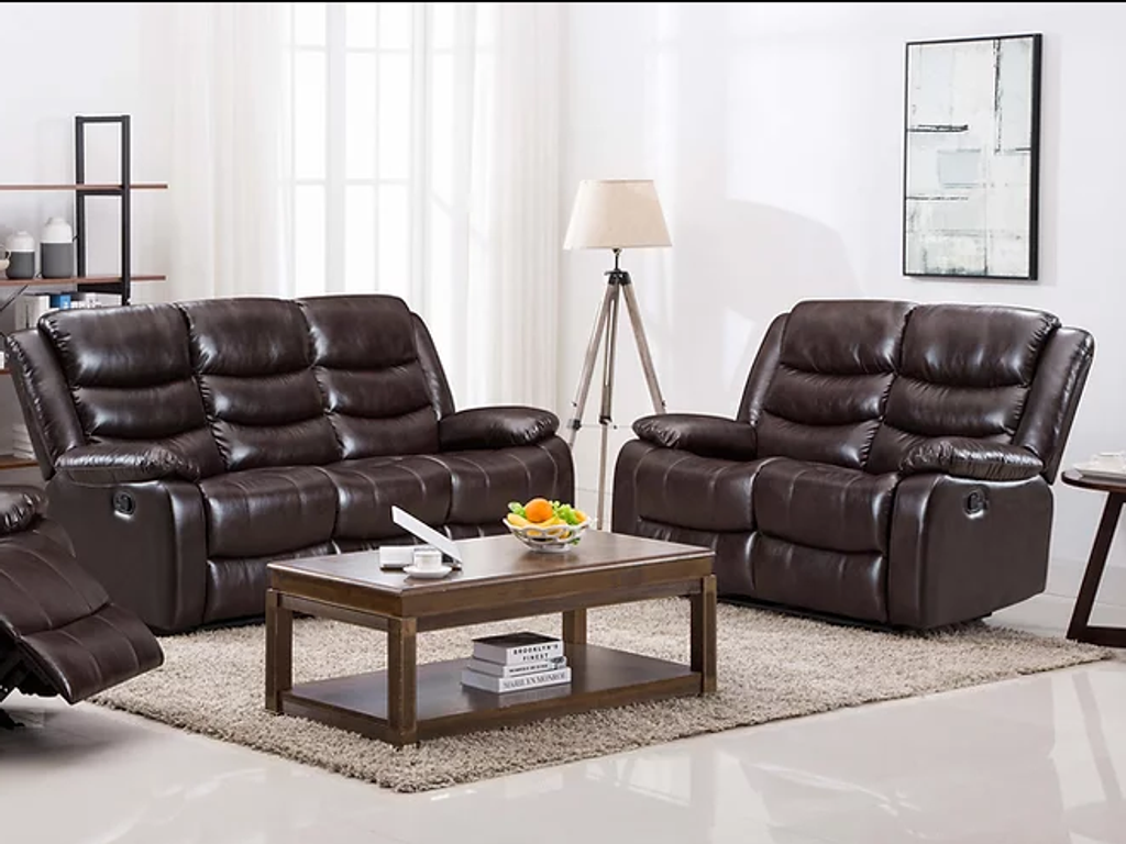 S8383 Miami Brown  3pc Reclining Living Room Set