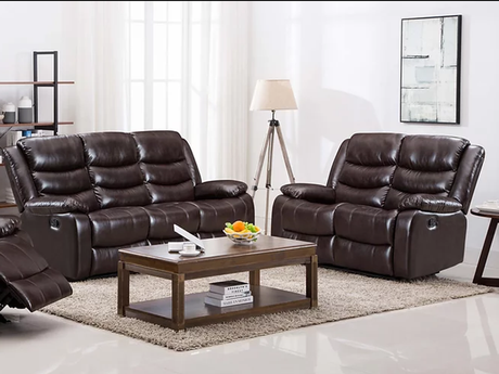 S8383 Miami Brown  3pc Reclining Living Room Set