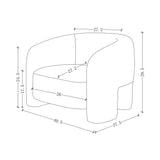 3-Piece Sylvia Sofa and Accent Chair in Angora by Manhattan Comfort at Eve Furniture