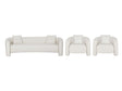 3-Piece Sylvia Sofa and Accent Chair in Angora by Manhattan Comfort at Eve Furniture
