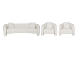 3-Piece Sylvia Sofa and Accent Chair in Angora by Manhattan Comfort at Eve Furniture