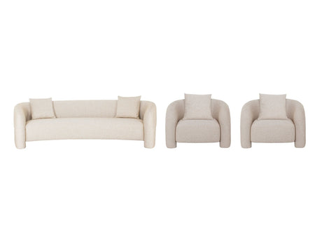 3-Piece Sylvia Sofa and Accent Chair in Gold Dust by Manhattan Comfort at Eve Furniture
