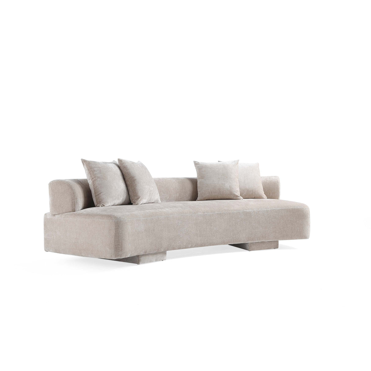 3-Piece Verandah 112" XL Sofa and 2 Accent Chairs in Beige by Manhattan Comfort at Eve Furniture